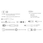 NEO-Tools Dopsleutelset met ringsteeksleutels 12 en 14 (71-delig) (2)