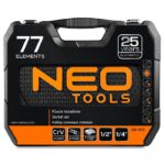 Neo-Tools Dopsleutelset met ringsteeksleutels 12 en 14 (77-delig) (1)