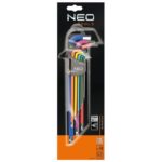 Neo-Tools Jeu de clés coudées colorées 1,5 – 10 mm (9 pièces) (1)