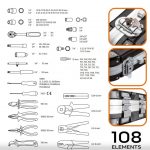 Neo-Tools Installateurs gereedschapset in koffer (108 delig) (1)