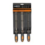 Neo-Tools Set de limes en métal T12 – bâtard mi-sucré (20cm) (3 pièces) (1)
