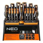 Neo-Tools Standaard Schroevendraaierset SL en PH in houder (37-delig)