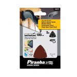 Ponceuse triangulaire à bande abrasive Piranha, 180G-K (5 pièces)